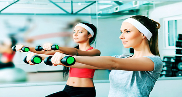Chicas haciendo ejercicio
