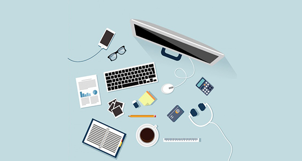 vector artículos de oficina